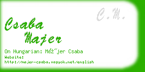 csaba majer business card